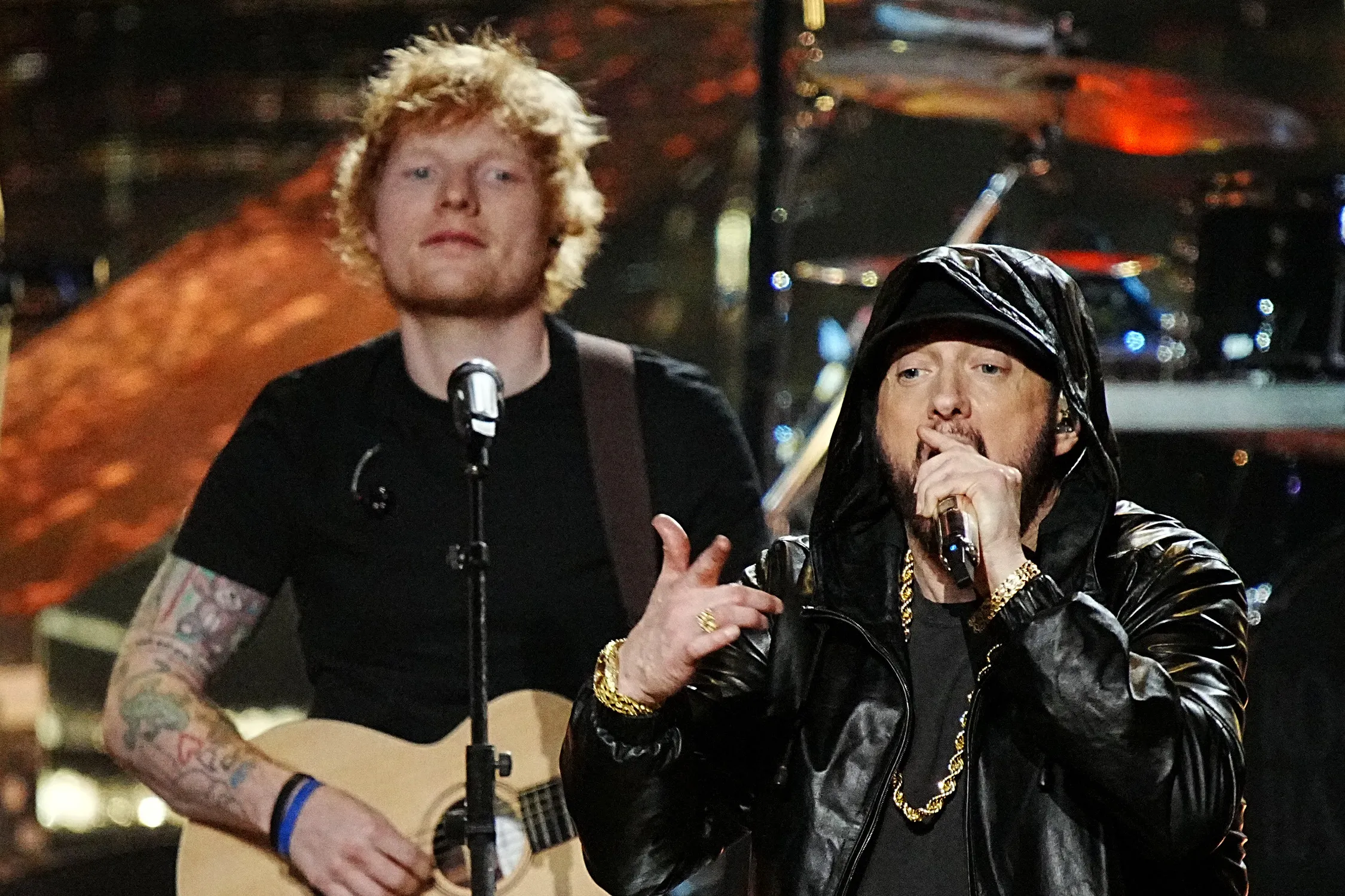 Ed Sheeran reveals how Eminem's song silenced his stutter and set him free.