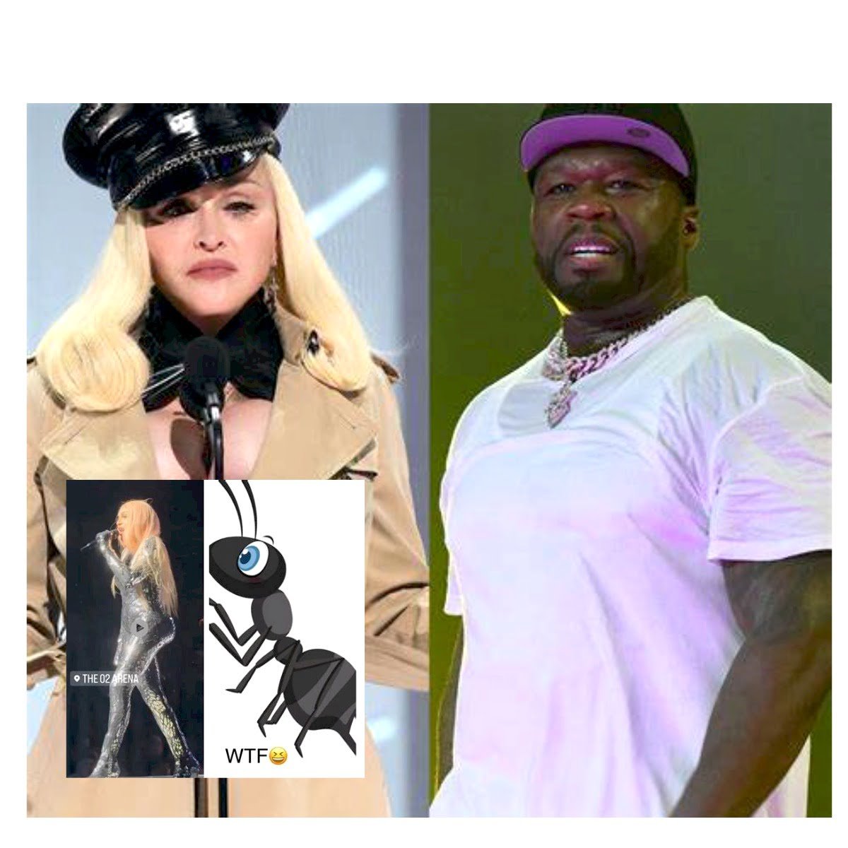 50 Cent Mocks Madonna's Butt on Instagram Comparing Her to an Insect